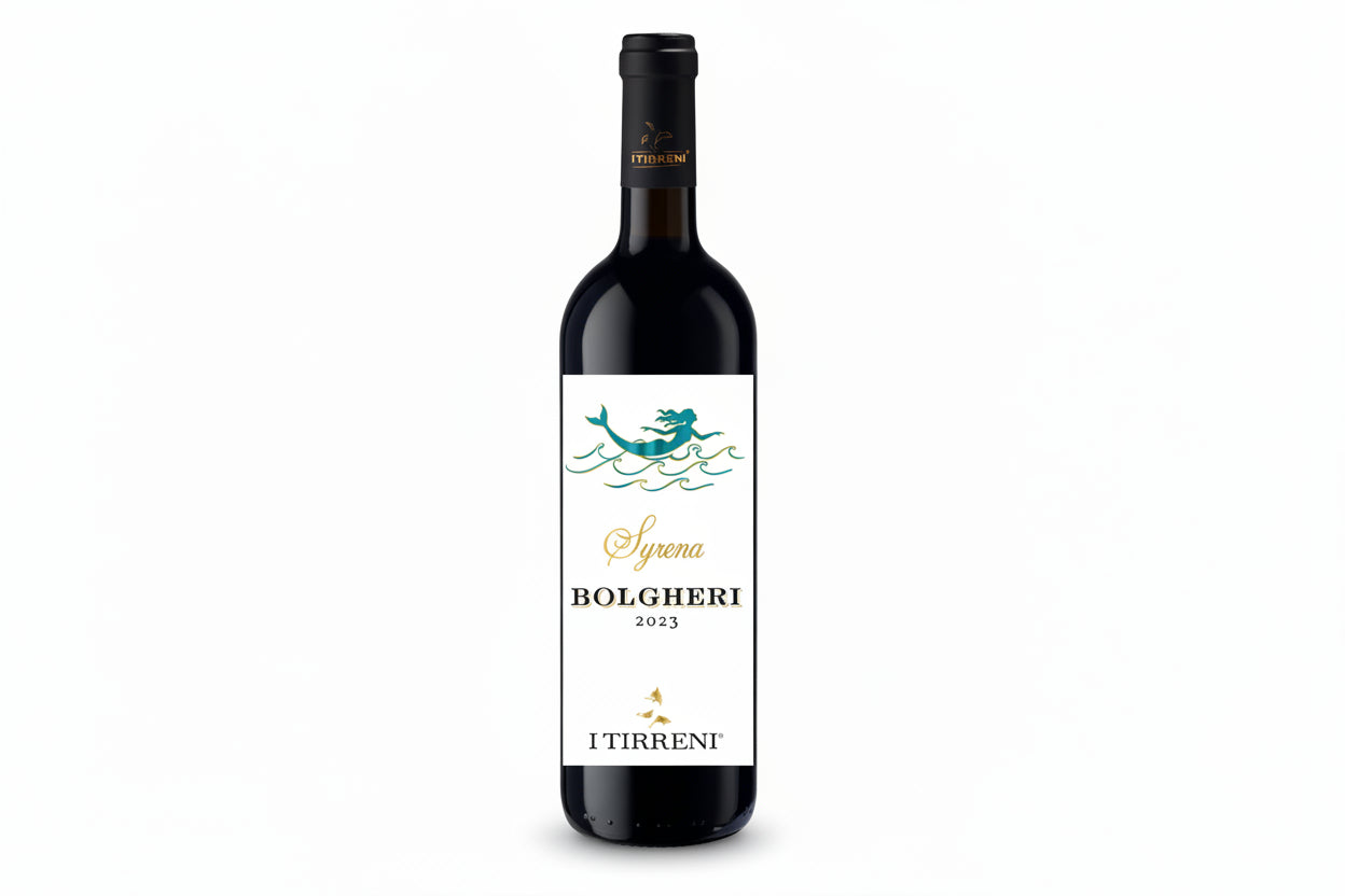 Bolgheri DOC 2024 Hydra I Tirreni vino rosso toscano elegante con note di frutti rossi e spezie, espressione autentica del territorio di Bolgheri.