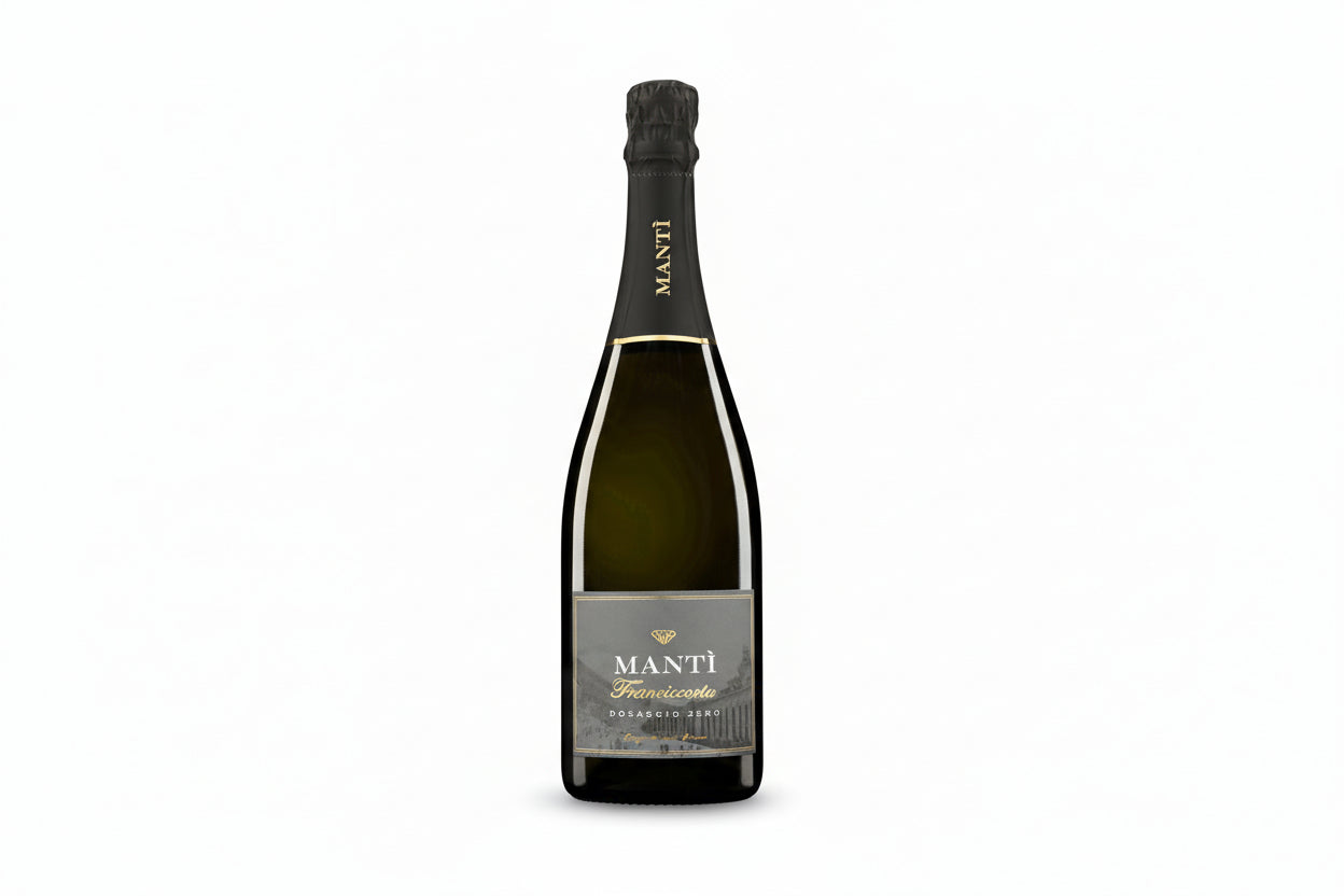 Franciacorta Dosage Zero DOCG spumante italiano metodo classico senza zuccheri aggiunti, con bollicine fini ed elegante freschezza.